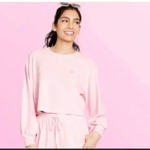 NWT! Stoney Clover Ln x Target cropped Terry top. Size XS